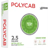 Polycab Maxima+ Green HR FR-LSH LF House Wires - 90 m Coils representative product image