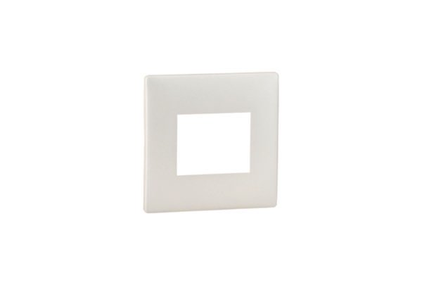 Legrand Mylinc two-module Pearl White cover plate and frame representative product image