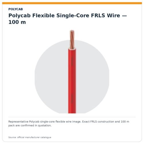 Polycab Flexible Single-Core FRLS Wire — 100 m — representative family image