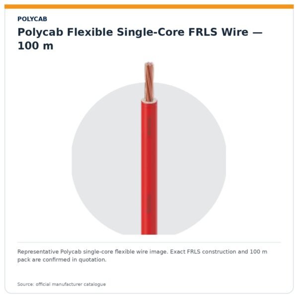 Polycab Flexible Single-Core FRLS Wire — 100 m — representative family image