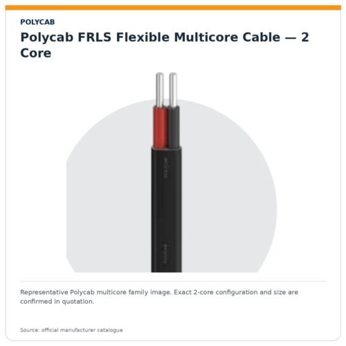 Polycab FRLS Flexible Multicore Cable — 2 Core — representative family image