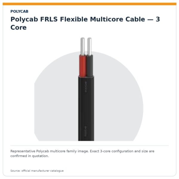 Polycab FRLS Flexible Multicore Cable — 3 Core — representative family image