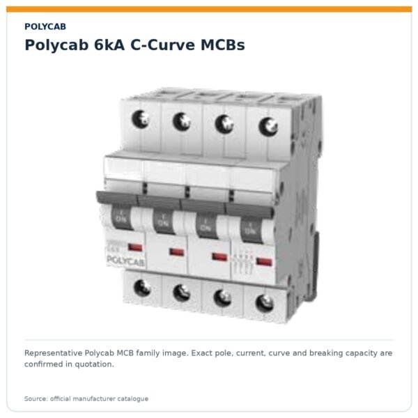 Polycab 6kA C-Curve MCBs — representative family image