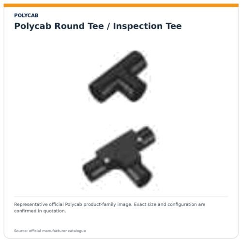 RTE P9.01 WEB-075 — Polycab Round Tee / Inspection Tee Polycab Round Tee / Inspection Tee — representative family image